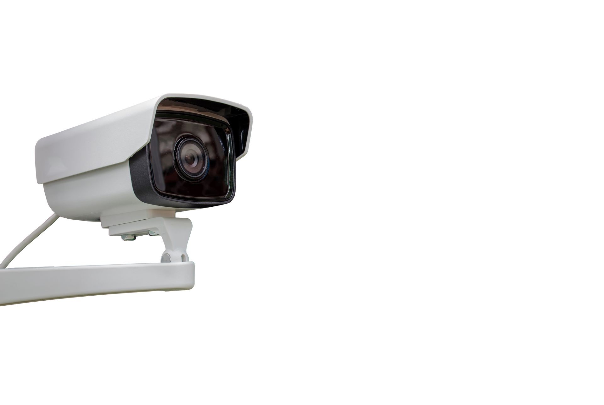 The CCTV camera security isolated background with Clipping Path The CCTV camera security isolated background with Clipping Path